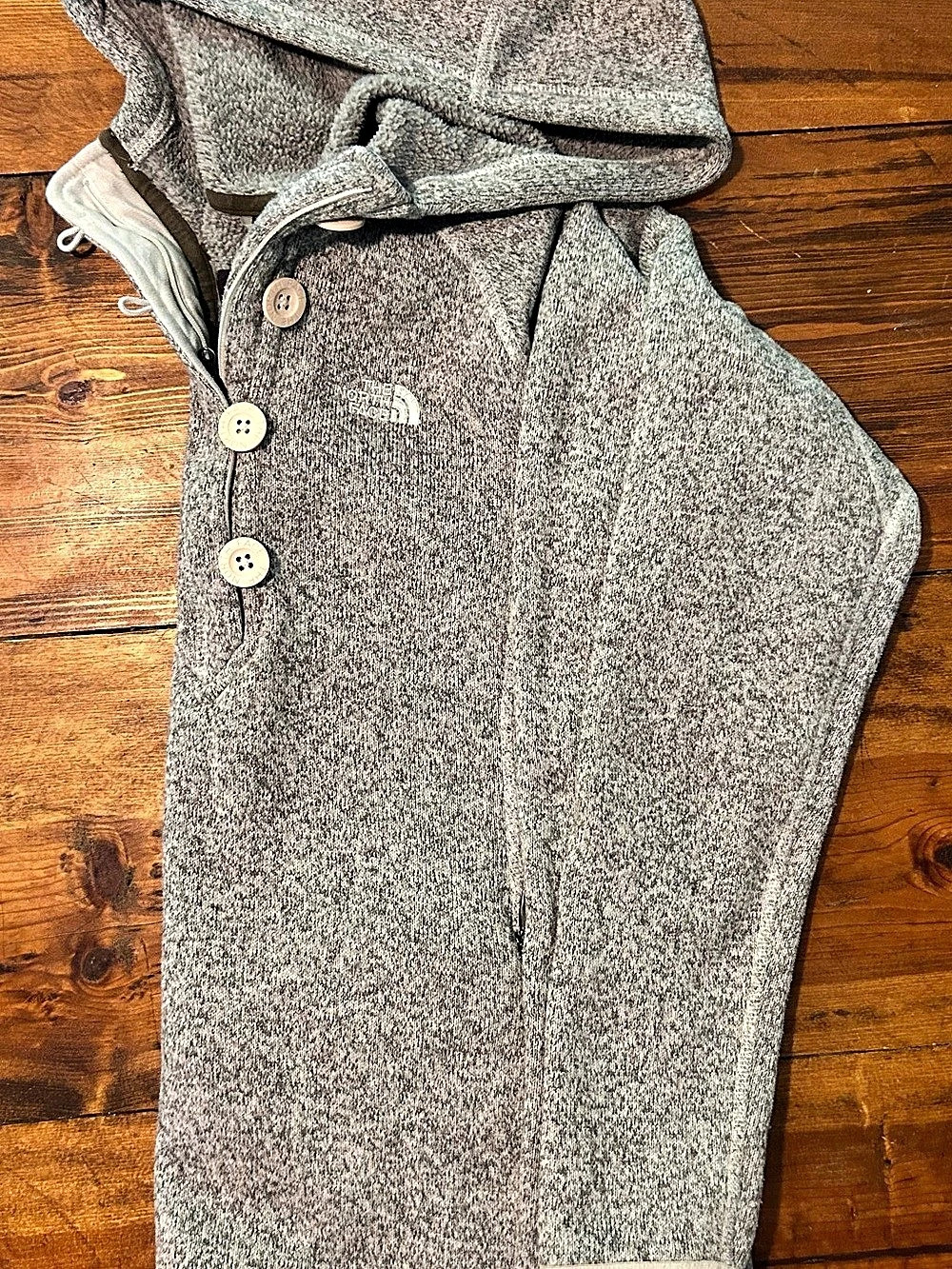 The North Face Gray Hooded Pullover Size Medium